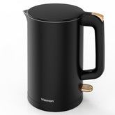 Viemon electric kettle 1.7L front view for fast tea and coffee