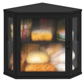 Viewcare corner bread box with bamboo finish and accessible front view.