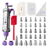 Vinland Dessert Decorating Syringe Set with 31 tips for precise cake decorating