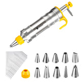 Vinland dessert decorating syringe set with multiple nozzles for precise cake details
