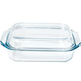 VIPHIEC small 1.4qt tempered glass casserole with lid ideal for single-serving meals.