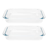 VIPHIEC two-pack 1-quart tempered glass baking dishes, sturdy and versatile for individual meals.