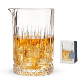 Viski pedestal crystal mixing glass 23oz highlights ingredients with dramatic clarity for home bartenders.