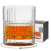 Viski Revolve spin-action glass swirls whiskey for a kinetic tasting experience