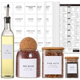 VITEVER 308 kitchen pantry labels in 2.5-inch square size for clear container labeling
