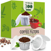 VIVI SKY K cup filters with lid for Keurig, white, easy cleanup after brewing