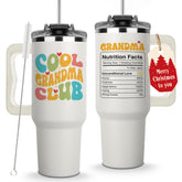 Vivulla68 Cool Grandma Club 40oz tumbler showing temperature-friendly design.