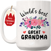 Vivulla68 worlds-best-great-grandma-mug front view showing bold print for daily coffee