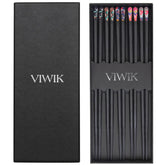 VIWIK 5-pair fiberglass chopsticks for everyday durability.