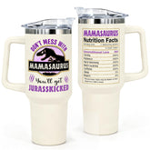 VIWIS mom 40oz tumbler with handle for on-the-go coffee.