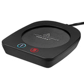 VOBAGA mug warmer on a desk keeps your drink warm during work.