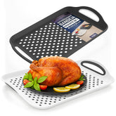 Volila food trays on couch offer convenient snacking and meals