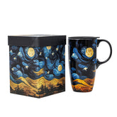 Voltogar Starry Night ceramic mug with starry design for daily coffee