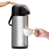 Vondior 102oz coffee carafe with pump top keeps hot beverages ready to serve
