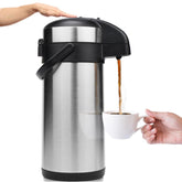 Vondior airpot coffee dispenser with pump for effortless one-press serving.