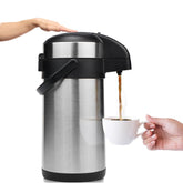Vondior airpot-dispenser-pump-140oz enables easy one-press serving at gatherings.