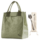 VonNova lunch bag open inside showing roomy 7L capacity for meals and drinks
