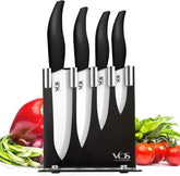 Vos ceramic knife set with block for precise, rust-resistant kitchen prep