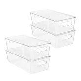 Vtopmart clear organizer with lids for easy fridge organization.