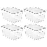Vtopmart clear stackable storage bin with lids for easy pantry visibility and compact organization