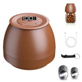 VUEBEE electric Mason jar vacuum sealer in brown with quick one-touch sealing for fresh storage