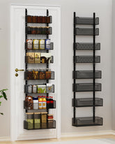 VyGrow over the door organizer with 8-tier baskets secures spice jars and snacks.