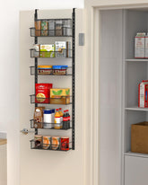 VyGrow pantry organizer over the door with six baskets for kitchen organization