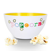 Wabash Valley Farms Popcorn Fun Time Bowl with outside print, ideal for family movie nights.