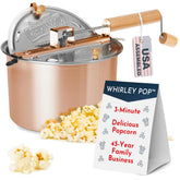 Wabash Valley Farms Whirley Pop copper stovetop for even, fast popping
