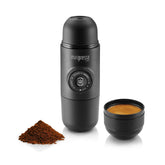 WACACO Minipresso GR espresso shot on the go, compact and ready for bold flavor.