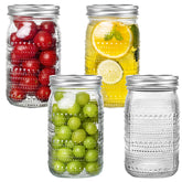 WACOI Mason Jars 32 oz wide-mouth with lids ideal for canning and food prep
