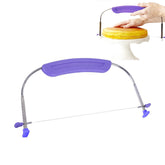 WAFJAMF adjustable cake leveler with wavy wires for clean, even cuts.