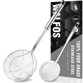 Walfos 7-inch spider strainer set shown together for versatile frying and draining tasks