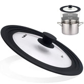 Walfos universal lid 10-inch glass panel with clear view for monitoring.