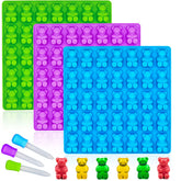 Warm Time large gummy bear mold with three droppers for precise filling.