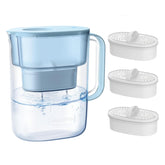 Waterdrop filter pitcher lid hands-free for easy pouring.
