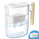 Waterdrop filter pitcher with spout lid for easy, dust-free refilling.