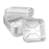 Waytiffer 20-pack disposable aluminum tins with plastic dome lids for easy serving.
