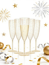 WDF 36-pack gold glitter champagne flutes for elegant weddings and events