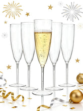 WDF clear champagne flutes, 6oz, 36-pack, ideal for effortless toasts at events.