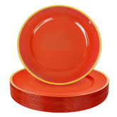 WDF red gold 12-inch charger plate for festive, elegant dining setups