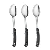 WEALCESS 3-piece large serving spoons with 13-inch bowls for easy buffet serving.
