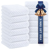 Wealuxe super absorbent kitchen towels dobby weave close-up shows quality