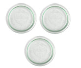 WECK large 100mm original loose glass lid, three-pack replacement for secure storage.