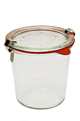 WECK 742 mini mold jar with 0.5 L capacity, ideal for small portions.