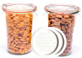 WECK Mold 743 sourdough starter jar for easy storage and pouring