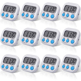 Weewooday digital kitchen timer pack with magnetic back for fridge mounting and time control
