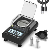 WEIGHTMAN milligram scale display with 0.001 g precision for tiny measurements.