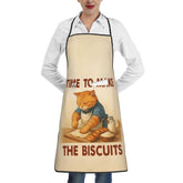 Weiscode cat chef apron with front pocket keeps utensils within reach.