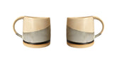 Well Covered & Green night glazed mugs pair in 12oz for morning coffee rituals